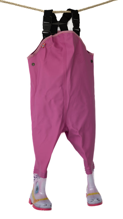 Rægni - Kids Waders with integrated boots - Pink Pony