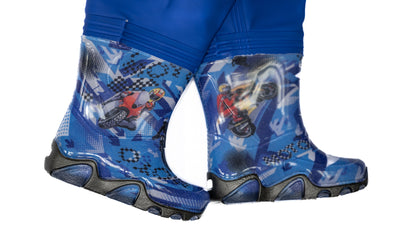 Rægni - Kids Waders with integrated boots - Blue Stormer